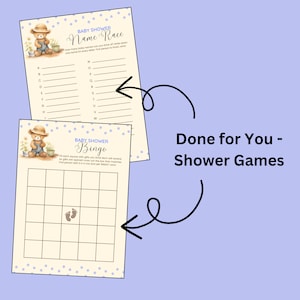 Baby Shower Boy Games Teddy Bear Games Baby Shower Done For You Shower Games Hosting Baby Shower for Mom and Baby Boy Printable Letter PDF