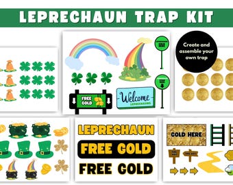 Leprechaun Trap Kit Printable St. Patrick’s Day Activity for Kids DIY Leprechaun Trap Leprechaun Letter & Decorations to Catch a Leprechaun