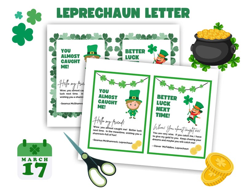 Leprechaun Letter Printable St. Patrick’s Day Letter From Leprechaun ...