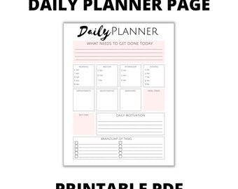 Daily Planner 2025 Planner Page Digital 2025 Diary Daily Routine Pink Daily Agenda 2025 Day Planner Cute Digital Daily Planner 2025 Undated