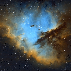 Pacman Nebula (NGC281) in Hubble Palette - Metal Print - 18"x12" - Wall Art Decor Astrophotography Amateur Astronomy Telescope Quality Image