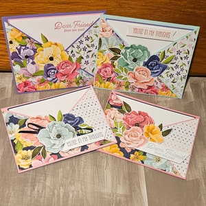 Hues of Happiness - lot de 4 cartes et enveloppes assorties