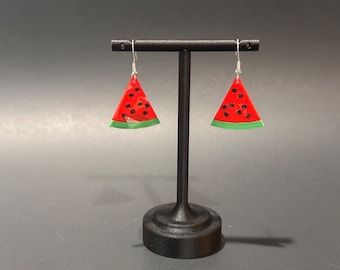 Watermelon Slice Summertime Earrings