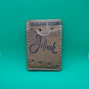 Cartera de cuero de guante de béisbol hecha a mano - Guante Jelinek reutilizado