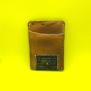 Cartera de cuero de guante de béisbol hecha a mano - Guante Mastercraft reutilizado