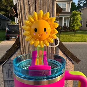 Happy Sunflower XL Straw Cap