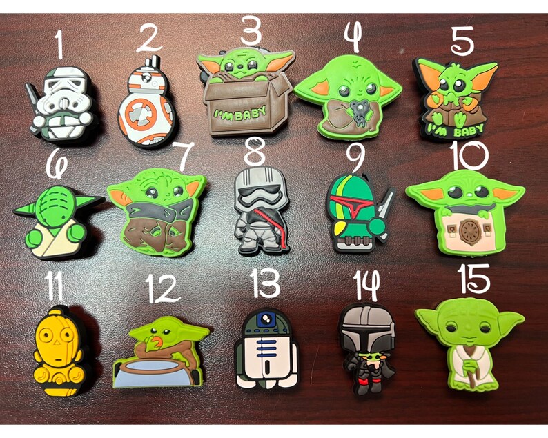 The Child/ Baby Yoda Inspired Croc Charms Etsy