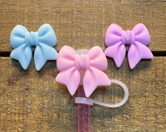 Preppy Bow Straw Cap Topper