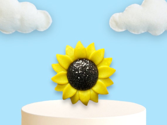 Sunflower Glitter Center Croc Charm