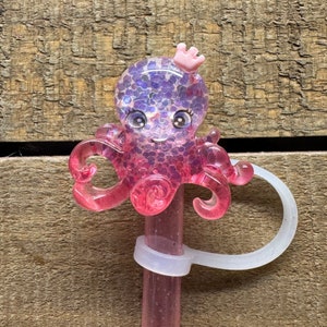 Glitter Octopus Straw Cap