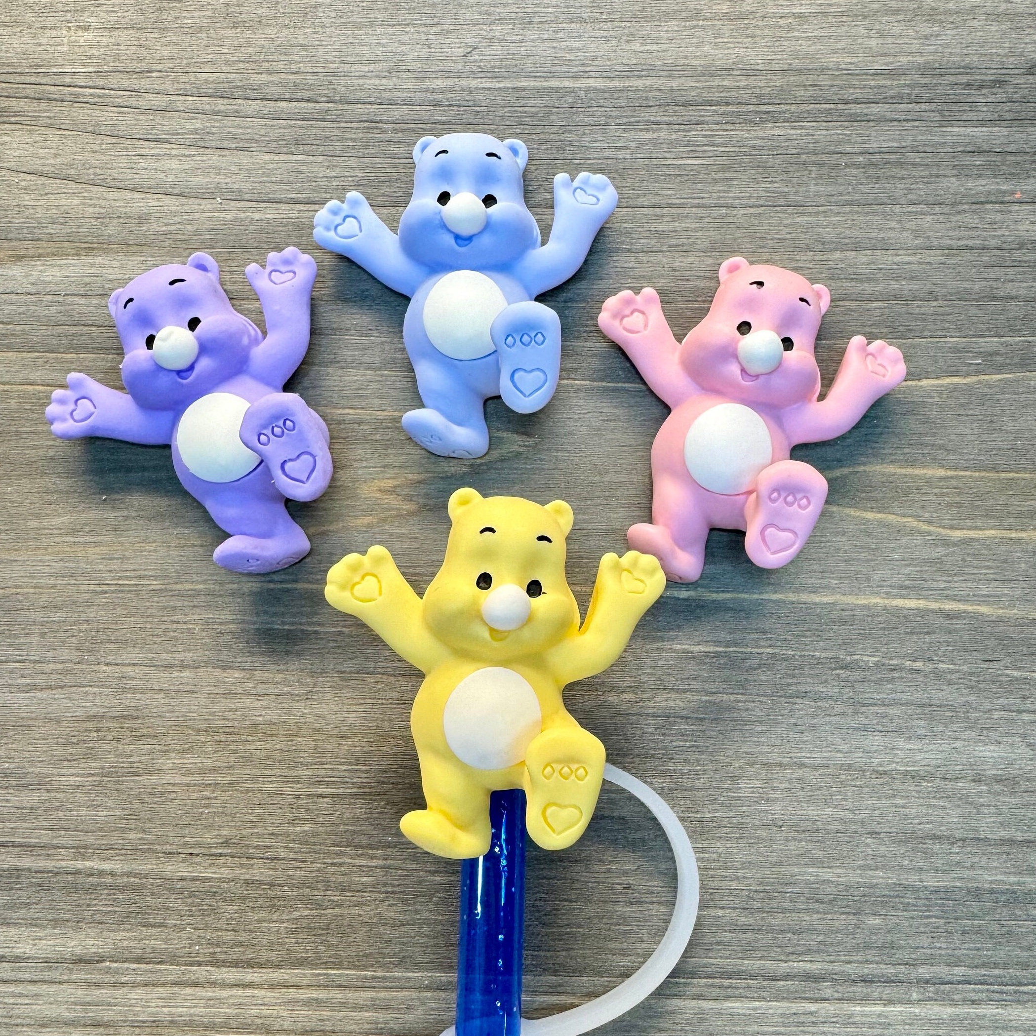 Pastel Bear Straw Cap 4 Colors to Choose From - Etsy