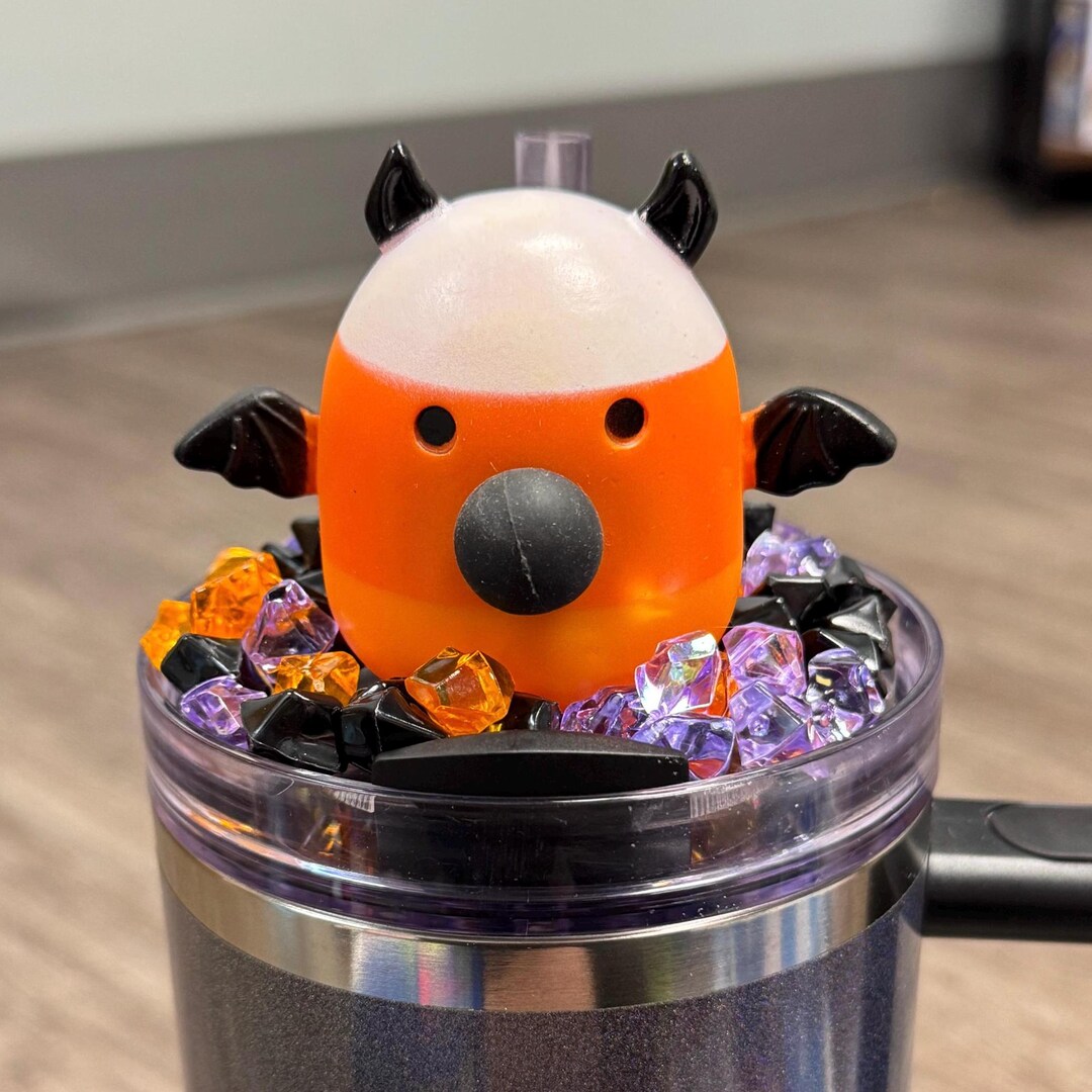 Bubblegum Candy Corn Bat Stanley 20/30 or 40 Oz Cup Topper - Etsy