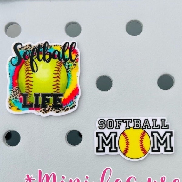 Bogg Bag Tag Softball Beach Bag Bit Charm Compatible with Simply Southern