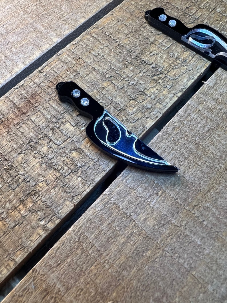Two Piece Ghost Face Knife Croc Charms Etsy