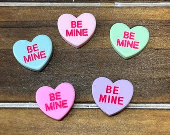 Be Mine Candy Heart Shoe Charm