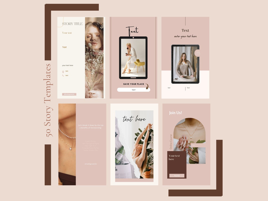 Aesthetic Instagram Template Editable Insta Post & Story - Etsy