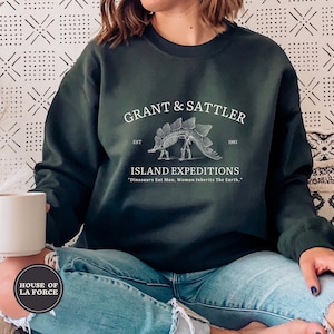 Grant & Sattler Expeditions Dinosaur Sweatshirt, Movie Lover Gift, Paleontology Shirt, Movie Shirt, Dinosaur Shirt, Dinosaur Lover Gift