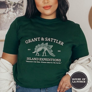 Grant & Sattler Expeditions Dinosaur Shirt, Dinosaur Shirt, Movie Lover Gift, Paleontology Shirt, 90s Movies, Fandom Shirt