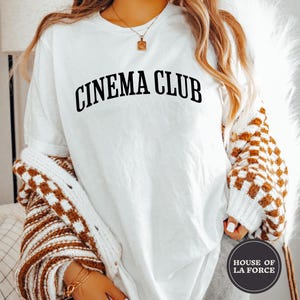 Cinema Club Movie Lover Cinephile T-Shirt, Movie Buff Tee, Gifts for Geeks, Geeky Shirt, Movie Buff Gift, Film Shirt, Film Student