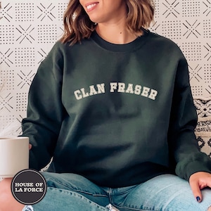 Clan Fraser Sweatshirt, Claire Fraser, Outlander Book Series Shirt, Jamie Fraser Shirt, Fraser Ridge Clan, Sassenach, Outlander Gift