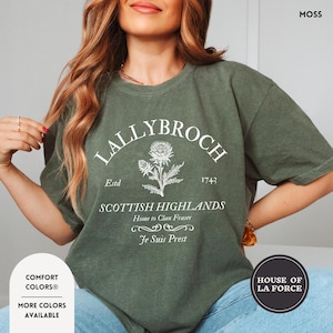 Lallybroch Comfort Colors Shirt, Claire Fraser, Outlander Book Series Shirt, Jamie Fraser, Fraser Ridge Clan, Sassenach Gift, Outlander Gift