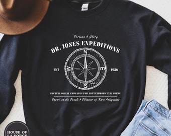 Dr. Jones Expeditions Sweatshirt, Archeology Shirt, Movie Lover Gift, Movie Shirt