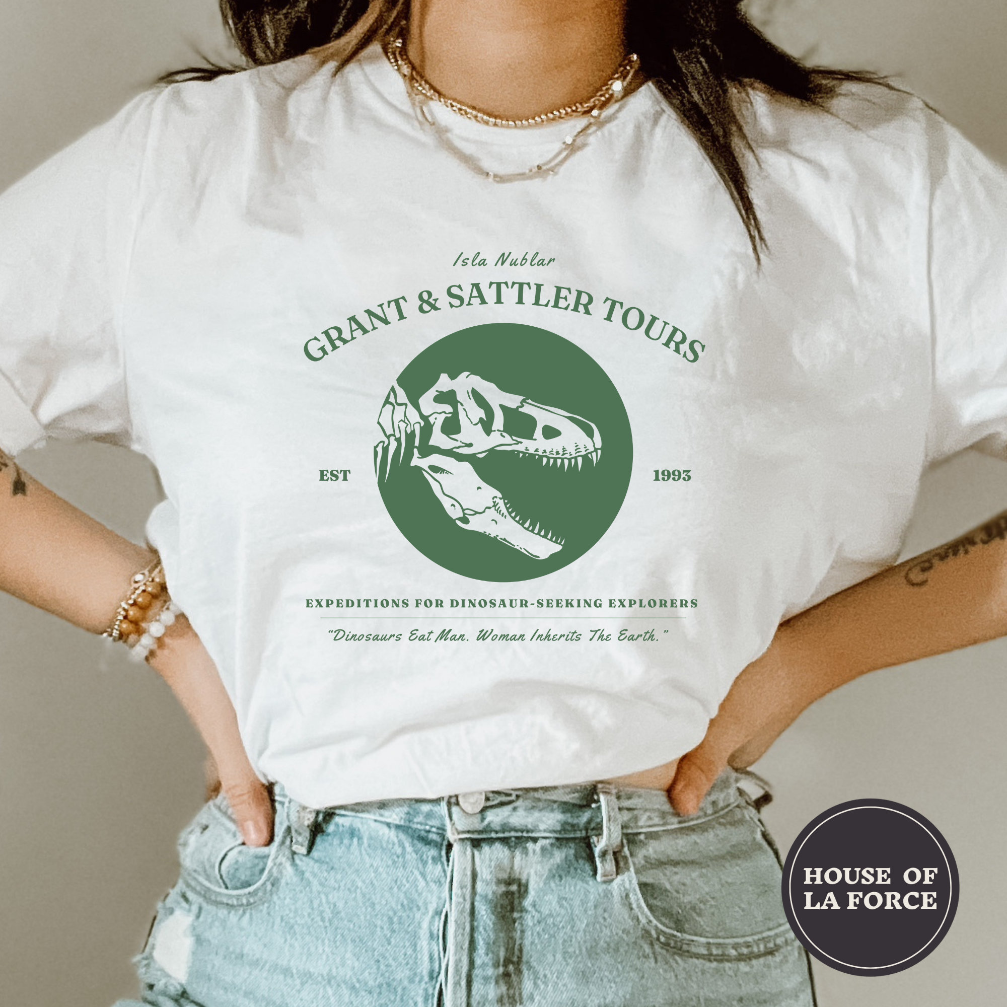 Grant & Sattler Tours Dinosaur Shirt, Movie Lover Gift, Paleontology Shirt, Movie Shirt, Dinosaur Shirt, Gifts for Geeks, Geek Chic
