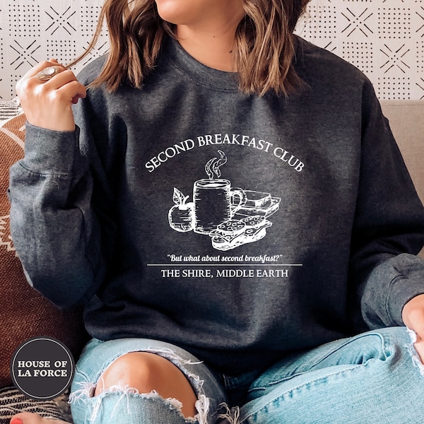 Second Breakfast Sweatshirt, Literature Shirt, Gifts for Nerds, Gifts for Geeks, Bookish, Movie Buff, Gifts for Readers, Foodie Gift