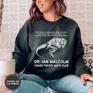 Ian Malcolm Math Club Dinosaur Sweatshirt, Movie Lover Gift, Paleontology Shirt, Movie Shirt, Dinosaur Shirt, Gifts for Geeks, Math Shirt