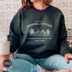 Rosehill Cottage Sweatshirt, The Holiday Movie Gifts, The Holiday Movie, Holiday Season RomCom Sweatshirt, Iris Simkins, Amanda Woods