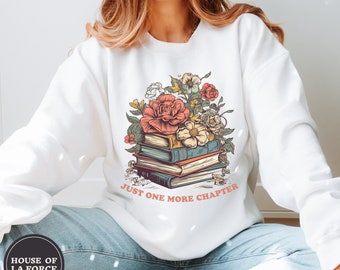 Bookish Floral Reader Sweatshirt, Book Club, Reading Shirt, Book Lover Shirt, Gifts for Girlfriends, Smut, Booktok, Death by TBR,Bookish