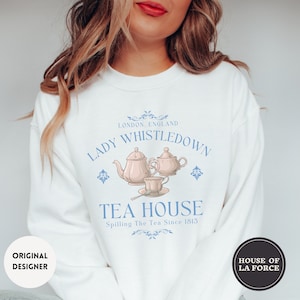 Lady Whistledown Tea House Sweatshirt, Spill the Tea, Bridgerton TV Show Shirt, Daphne Bridgerton Tee, Bridgerton Shirt, Romance Reader