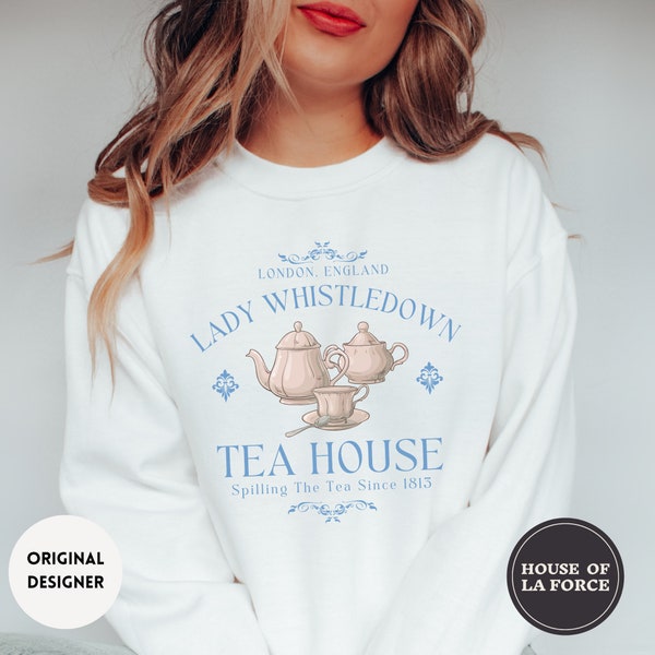 Lady Whistledown Tea House Sweatshirt, Spill the Tea, Bridgerton TV Show Shirt, Daphne Bridgerton Tee, Bridgerton Shirt, Romance Reader