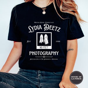 Lydia Deetz Photography Shirt, Strange and Unusual, Beetlejuice Shirt, Halloween Shirt, Lydia Deetz, Tim Burton, Goth Shirt, 80s Movies