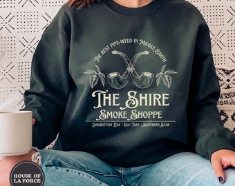 Smoke Shoppe Sweatshirt, Literature Shirt, Second Breakfast, Bookish, Gifts for Readers, Gifts for Nerds, Bookworm, Movie Buff, Fantasy