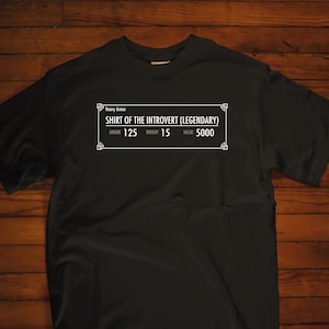 Skyrim Inventory, Introvert Shirt, Elder Scrolls, Skyrim Shirt, Gamer Shirt, Nerd Shirt, Unisex T-Shirts, Gamer Gift, Gift TShirt