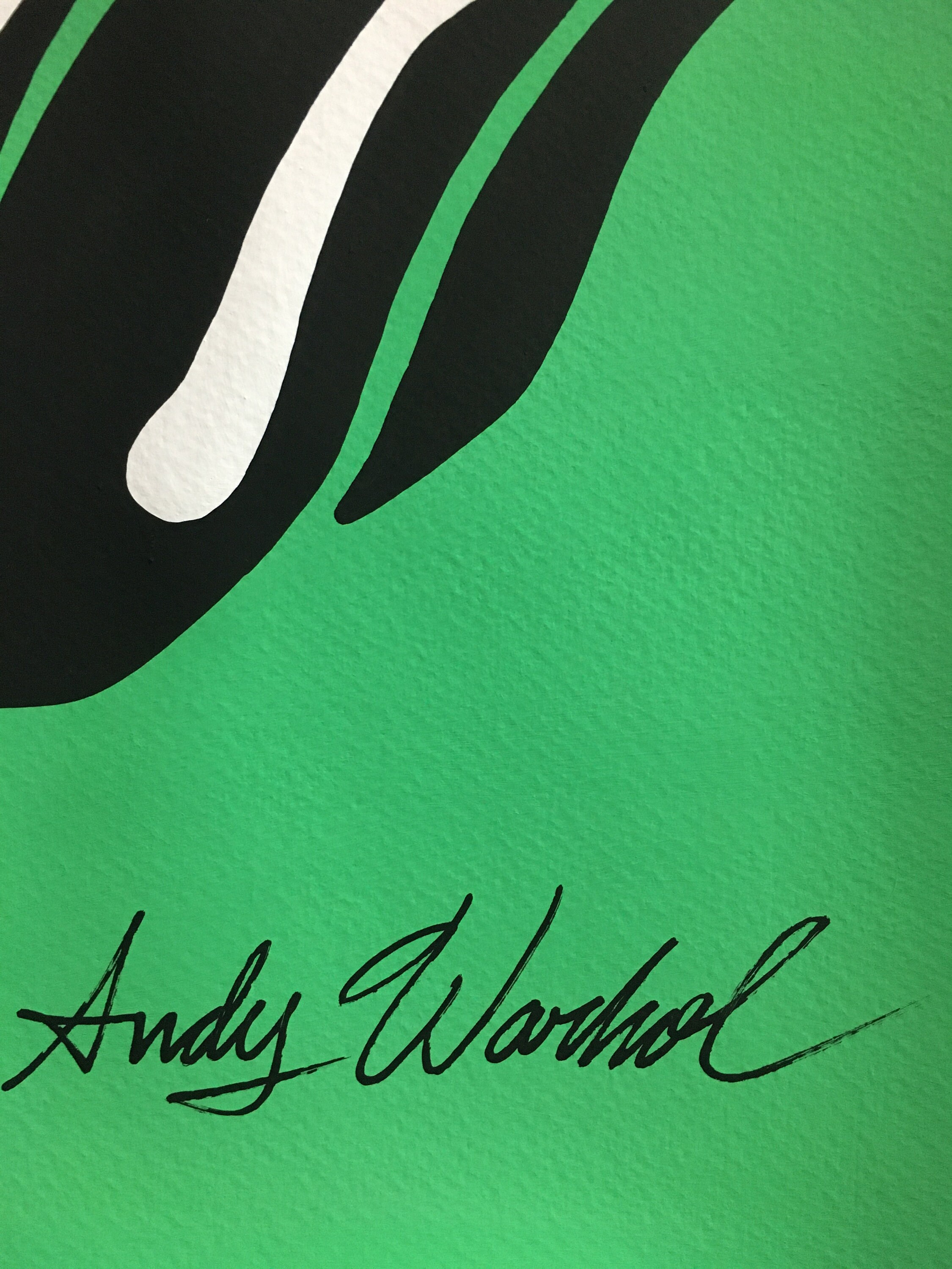 Andy Warhol. Rolling Stones Tongue. Watercolor on Paper. Pop Art