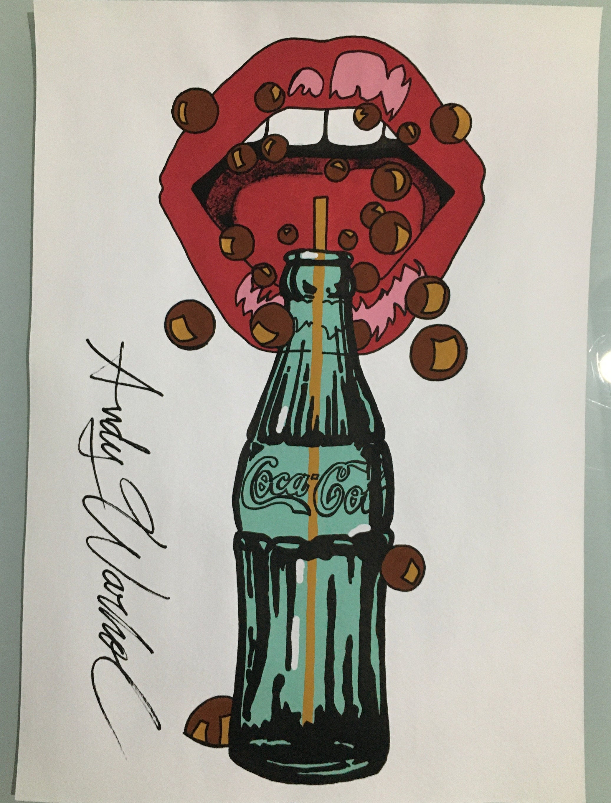 Andy Warhol Coca Cola Lithograph Limited Edition For Sale at coca cola a
