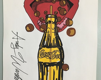 アンディ・ウォーホル。コカ・コーラ。紙に描いた水彩画。ポップアート