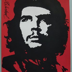 アンディ・ウォーホル。チェ・ゲバラ。紙に水彩画。ポップアート