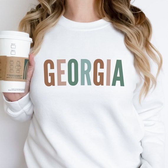GEORGIA Fan Crewneck Sweatshirt, Georgia Gift, GA College Student