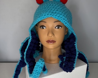 Twisted Kraken Octopus Hat - Teal