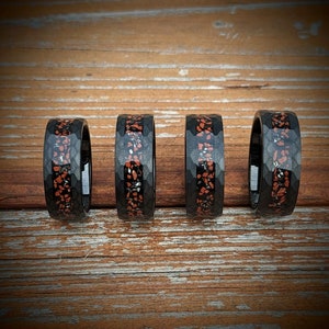 Hammered Tungsten Ring for Men