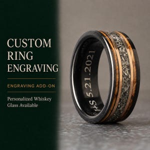 Custom Ring Engraving | Inside Ring & Whiskey Glass Personalization