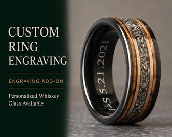 Custom Ring Engraving | Inside Ring & Whiskey Glass Personalization