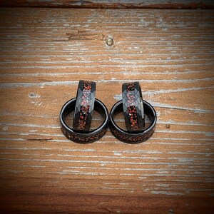 Meteorite and Dinosaur Bone Wedding Ring