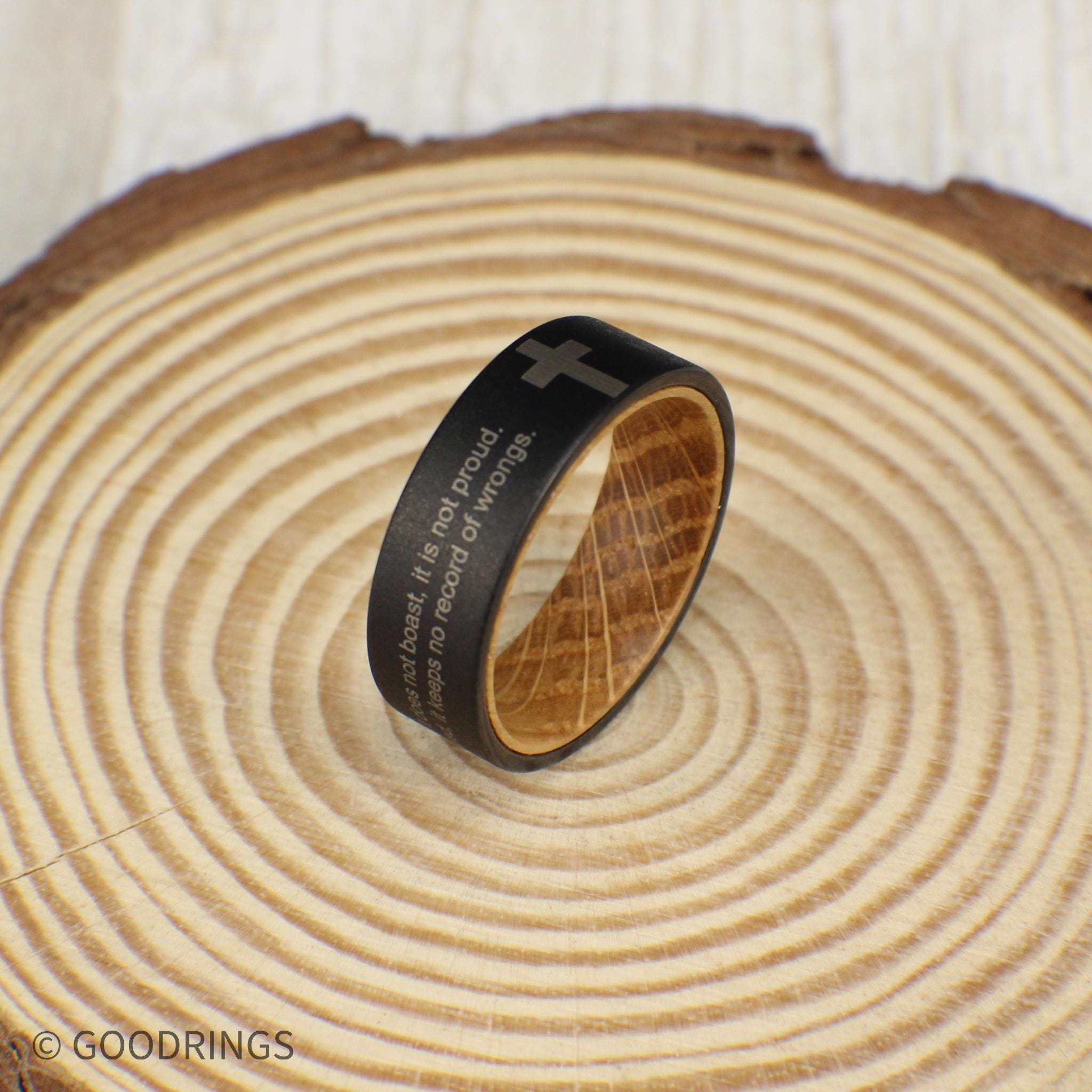Custom Bible Quote Ring, Christianity Ring, Religious Jewelry, Cross ...