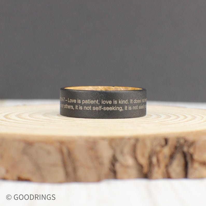 Custom Bible Quote Ring, Christianity Ring, Religious Jewelry, Cross ...