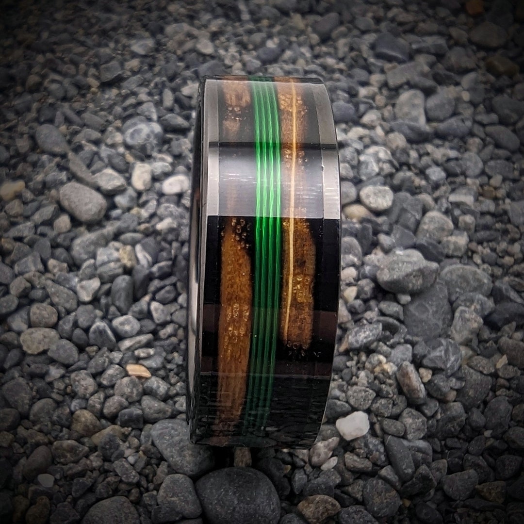 Fishing Line Ring, Fishing Line Wedding Band, Fishing Ring With Whiskey