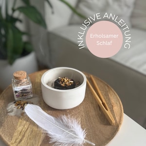 Räucherset Rauhnächte Erholsamer Schlaf I Räucherset Neumond I Räucherset Vollmond I Räucherset Geschenkidee I Räucherschale